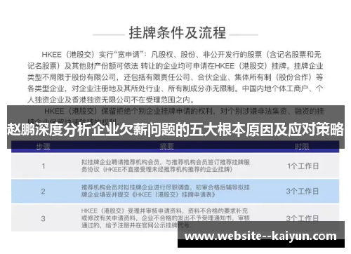 赵鹏深度分析企业欠薪问题的五大根本原因及应对策略